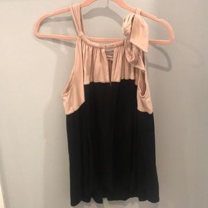 Pink and black flowy tank by Anthropologie